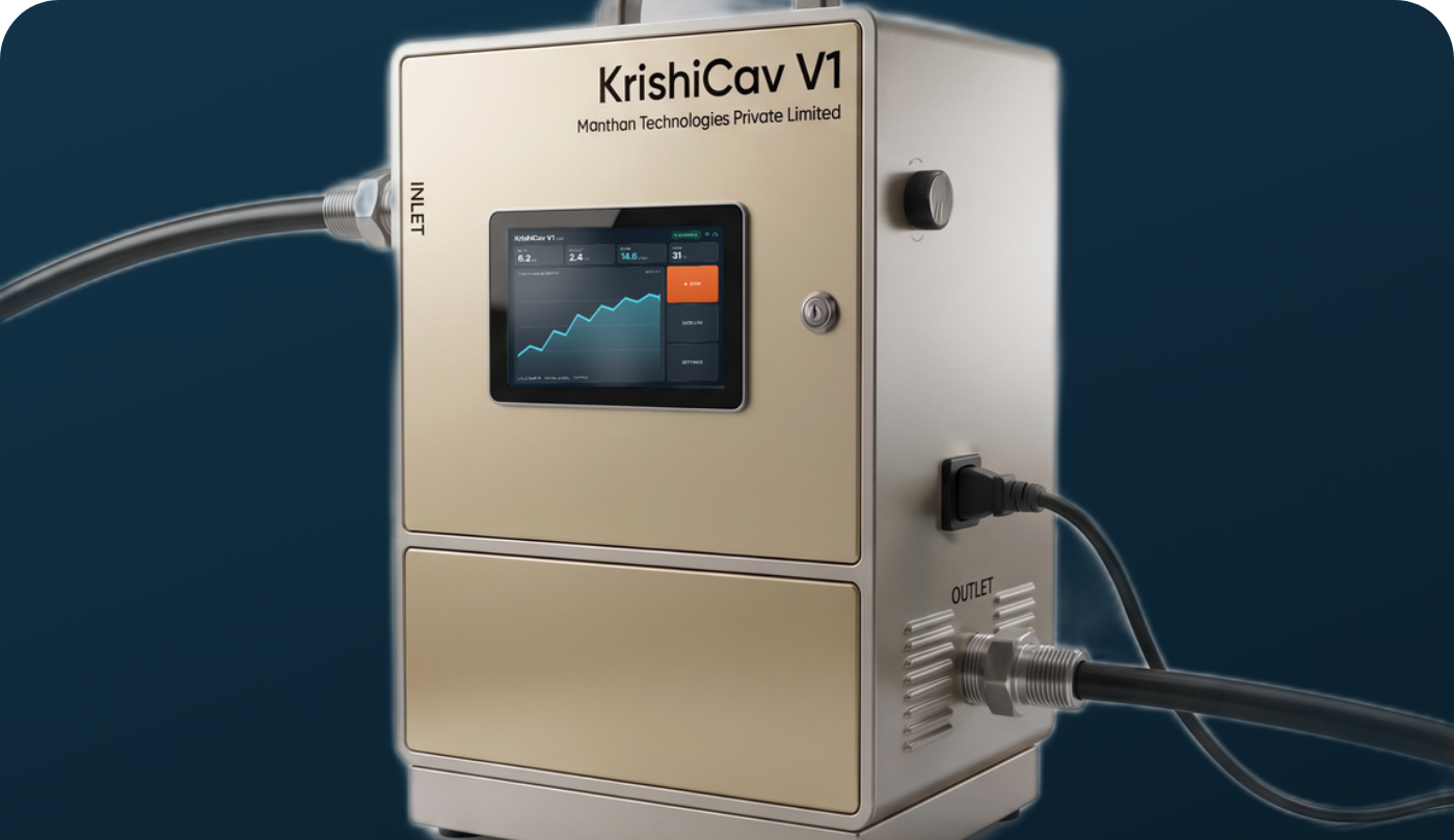 KrishiCav V1 smart unit with touchscreen control