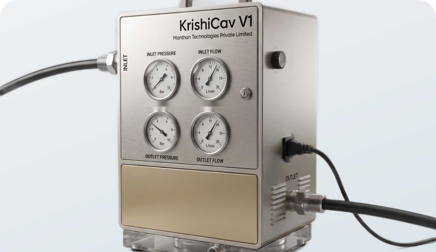 KrishiCav V1 standard unit with analogue gauges